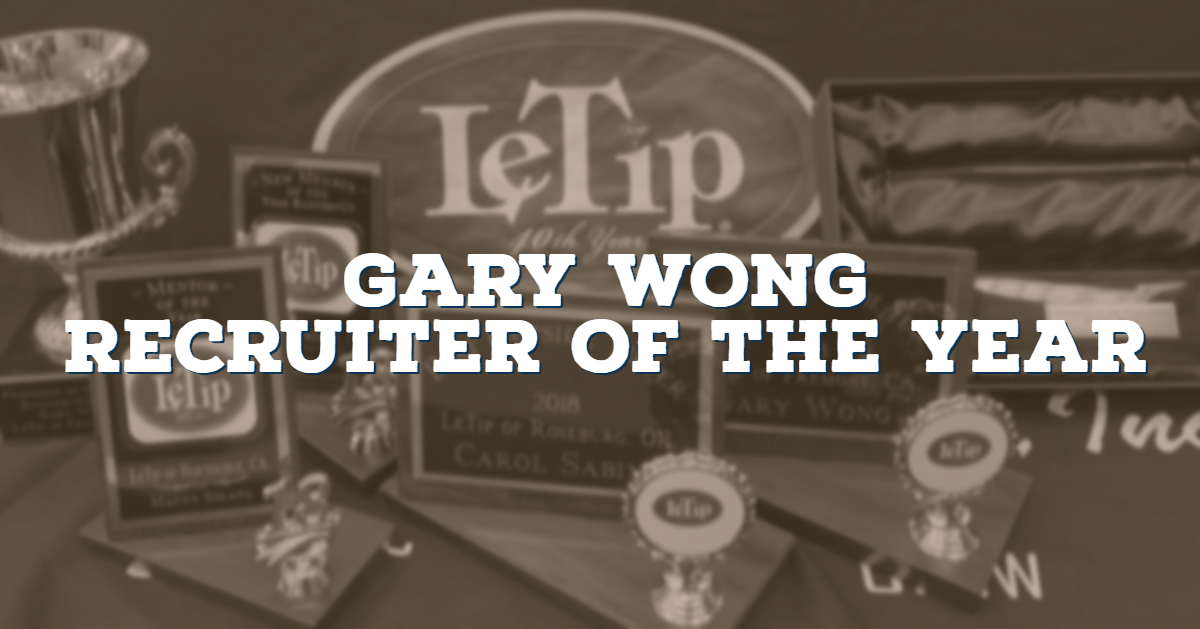 Gary Wong, Recruiter of the Year