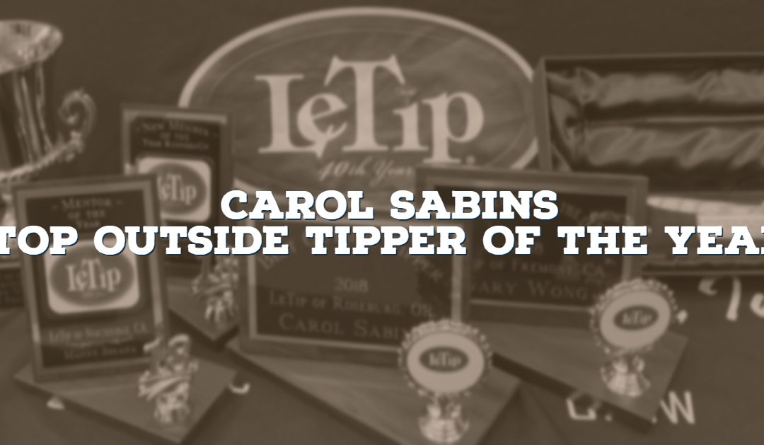 Carol Sabins, Top Outside Tipper of the Year
