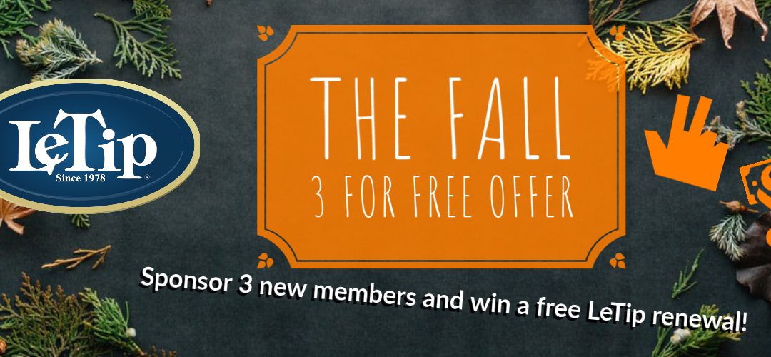 Fall “3 For Free” Contest