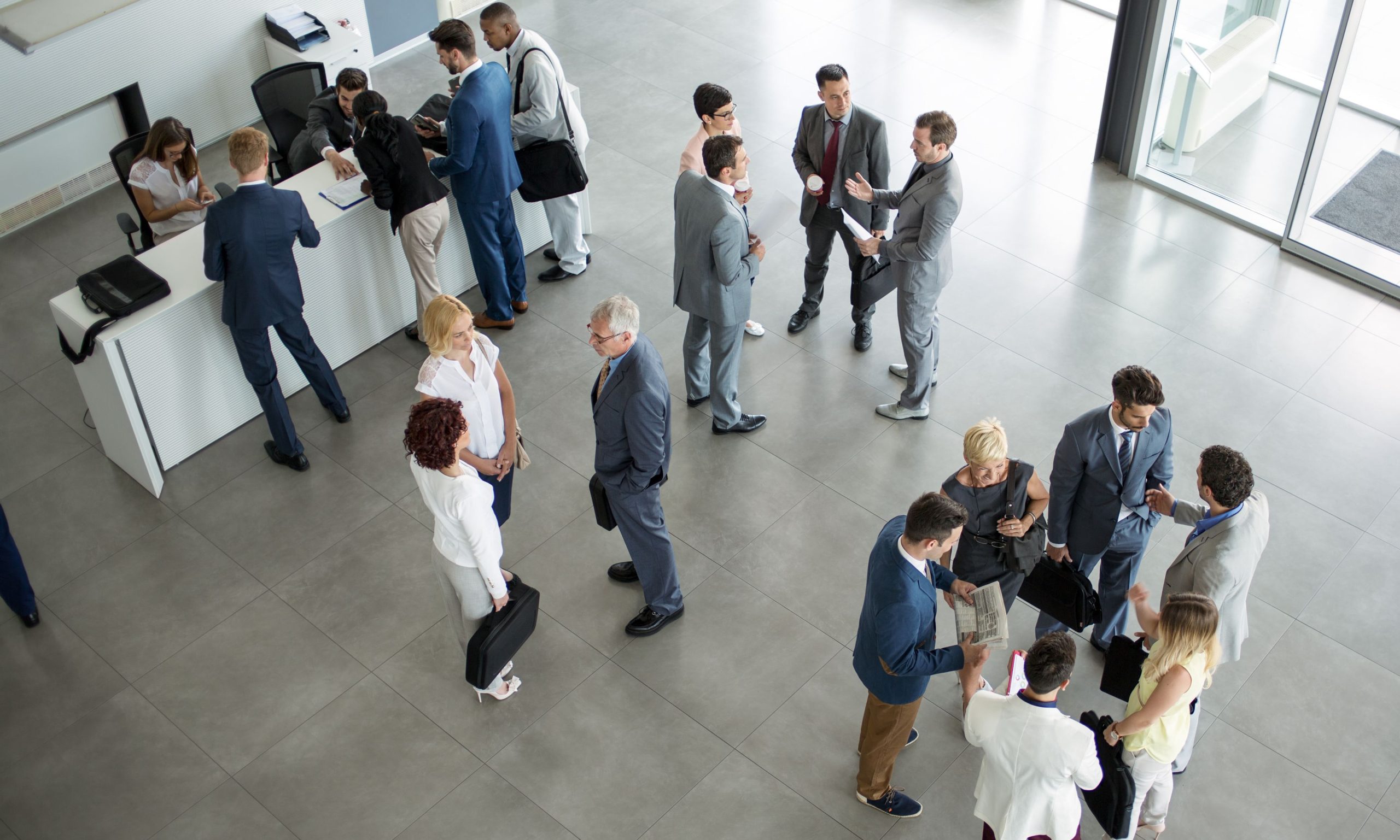 Standing and Talking at a Networking Event